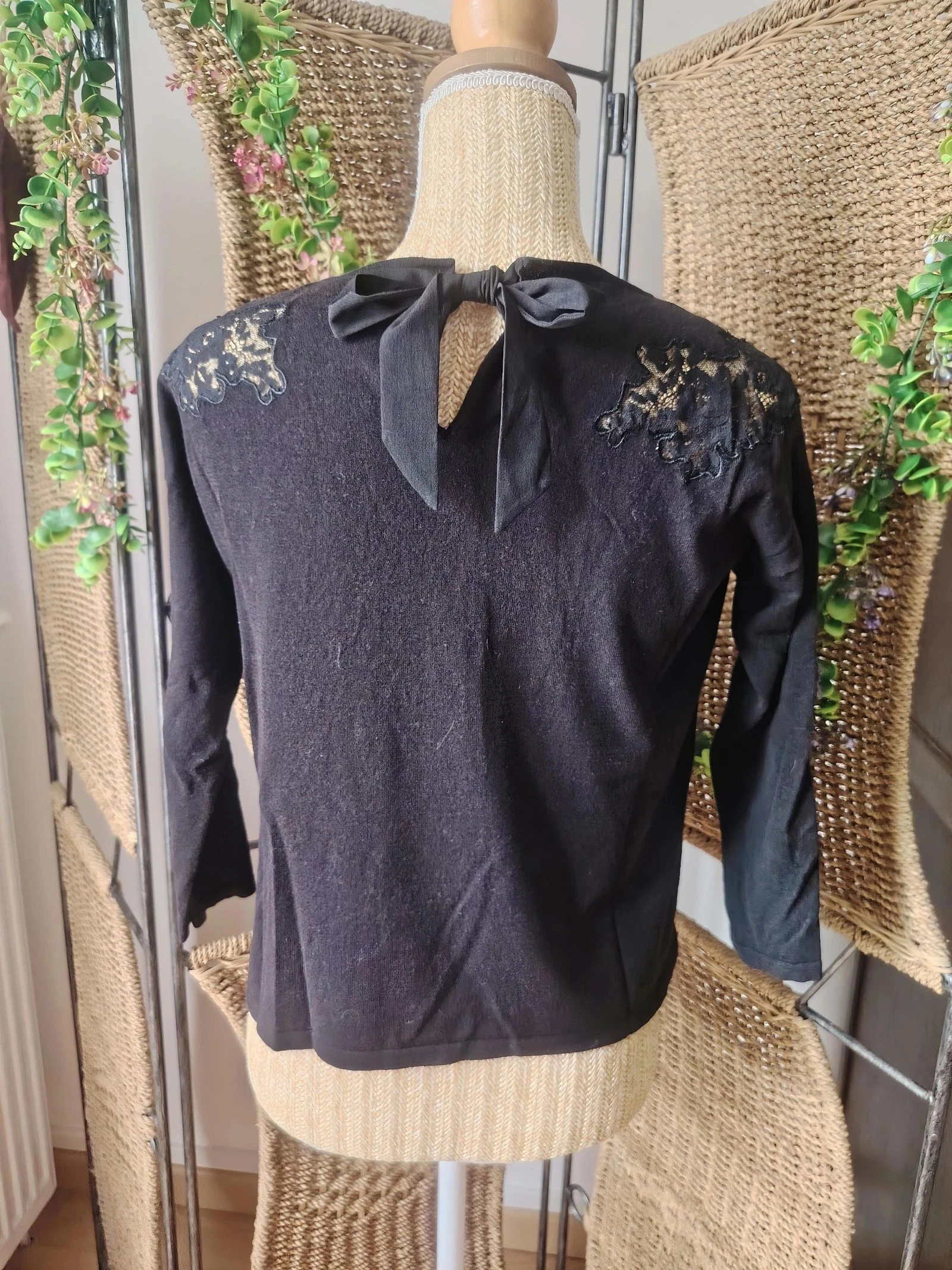 Suéter de encaje negro para mujer talla 34 Kookai – photo 7